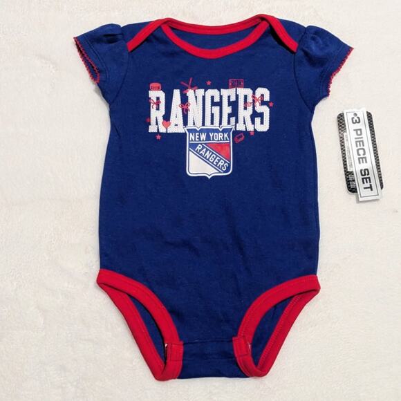 NHL NewYork Rangers Babies One Piece Bodysuit Size 6/9 M - Picture 1 of 4